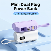 Batterie externe sans fil de poche 5000 mAh, mini chargeur de téléphone portable compact, type C, charge super rapide, pour l'extérieur