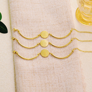 Nuovo Design Bracciale da Donna in Acciaio Inossidabile Placcato Oro 18k Lucido con Totem Religioso della Vergine Maria, Braccialetto Cristiano - Product Image 2