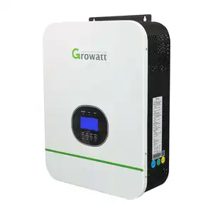 Growatt mppt inverter solar ups 3kva 48v with pure sine wave inverter growatt 48v 3000w for 3kva solar system lithium battery