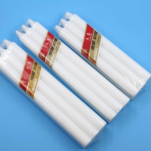 Velas Decorativas de Parafina Comunes, Finas, Cónicas, Blancas - Product Image 4