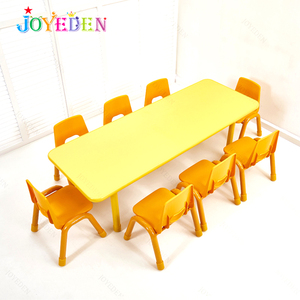 โต๊ะไม้และเก้าอี้สำหรับเด็กอนุบาล,เฟอร์นิเจอร์สำหรับเด็กก่อนวัยเรียน8คน - Product Image 2