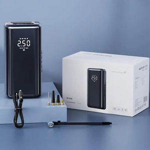 90W kablosuz araba lastik şişirme taşınabilir elektrikli araba hava kompresörü çift güç 5400MAH hava pompası