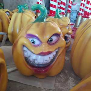 Забавная декорация на Хэллоуин: тыква-голова из стекловолокна (декоративный реквизит) - Product Image 6