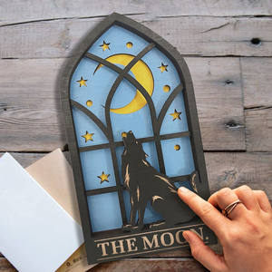 装飾用品木製クリエイティブタロットカード要素照明雰囲気クリスマス - Product Image 3