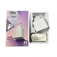 Adaptor Charger Daya Super Cepat 65W A+2pd Grosir, USB Type C Pd Charger Dinding untuk Samsung Galaxy Note 10/Note 20/S20 S21