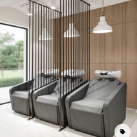Fauteuil de lavage de cheveux moderne en bois avec bac à shampoing pour coiffeurs professionnels, idéal pour centres commerciaux, gymnases, entrepôts et utilisation extérieure