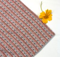 Tela de punto tricot infantil con diseño de espiga jacquard de doble cara, jersey elástico de peso medio para ropa escolar de niños y niñas