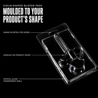 Boîte d'emballage en blister transparente personnalisée en PET, boîte d'emballage en plastique recyclable, blister en plastique à clapet