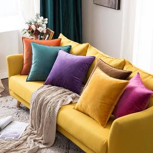 <span class=keywords><strong>Housse</strong></span> <span class=keywords><strong>de</strong></span> Coussin Velours Canapé Maison Prix Usine 100% Polyester 45x45CM Coussin Décoratif en Velours Passepoilé pour Salon - Product Image 5