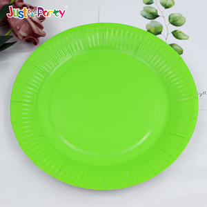 7 inch màu rắn dùng một lần giấy tấm và bát nhà máy trực tiếp cho bữa tiệc sinh nhật đầy màu sắc thức ăn nhanh lễ hội thu thập - Product Image 4