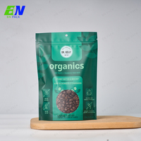 Sachet Doypack LLDPE 100g à surface mate, refermable avec fermeture éclair, recyclable, avec fenêtre gravée, qualité alimentaire, étanche, pour aliments biologiques pour animaux de compagnie - Vente en gros