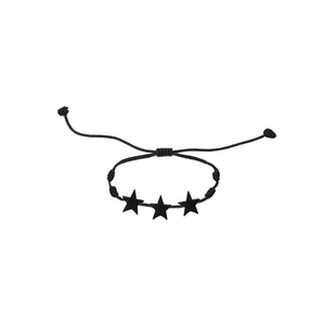 Braccialetto Nero a Sette Stelle PULSERA Negro, Gioiello di Moda per Donne e Uomini - Product Image 2