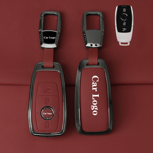 Étui de <span class=keywords><strong>protection</strong></span> pour clé de voiture en alliage de zinc et cuir de haute qualité, personnalisable avec logo, pour clé <span class=keywords><strong>Mercedes</strong></span> Benz - Product Image 4