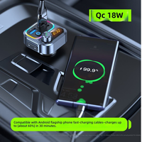 Émetteur FM sans fil portable pour voiture, lecteur MP3 BT5.4, charge rapide PD30W, chargeur de téléphone de voiture avec affichage numérique QC3.0