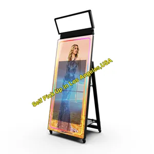 Self Pick Up in USA Led Frame Camara 65 Inches Mirror Air Booth Selfie Magic Mirror Photo Booth