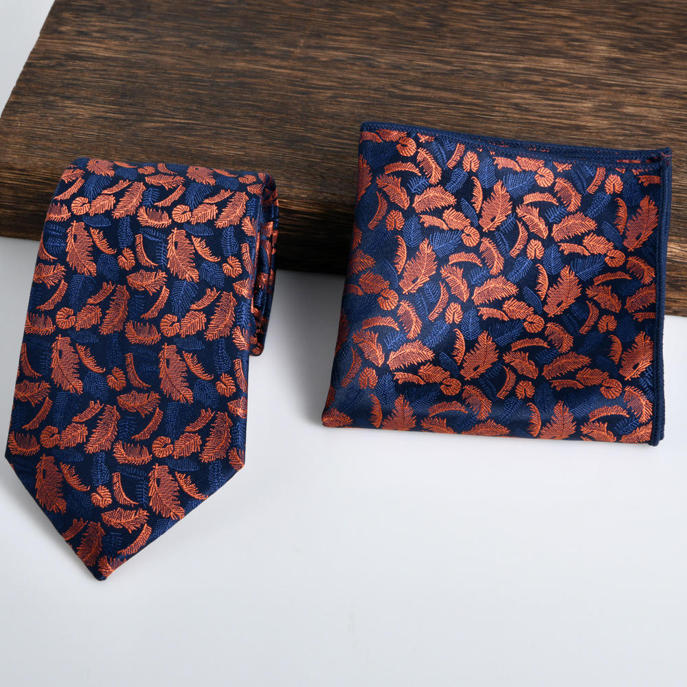 Orange suit: tie-square