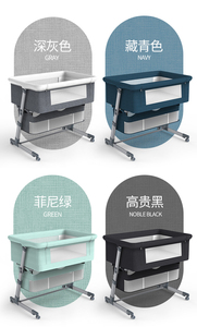 Modern Metal <strong>Crib</strong> Newborn Large Folding Mobile Rocking Bed Portable Baby BED Guardrail Multifunctional BABY BED - Product Image 6