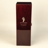 Boîte à vin en bois laqué noir brillant avec doublure en velours, fermeture argentée, logo personnalisé pour bouteille de vin, emballage cadeau d'entreprise