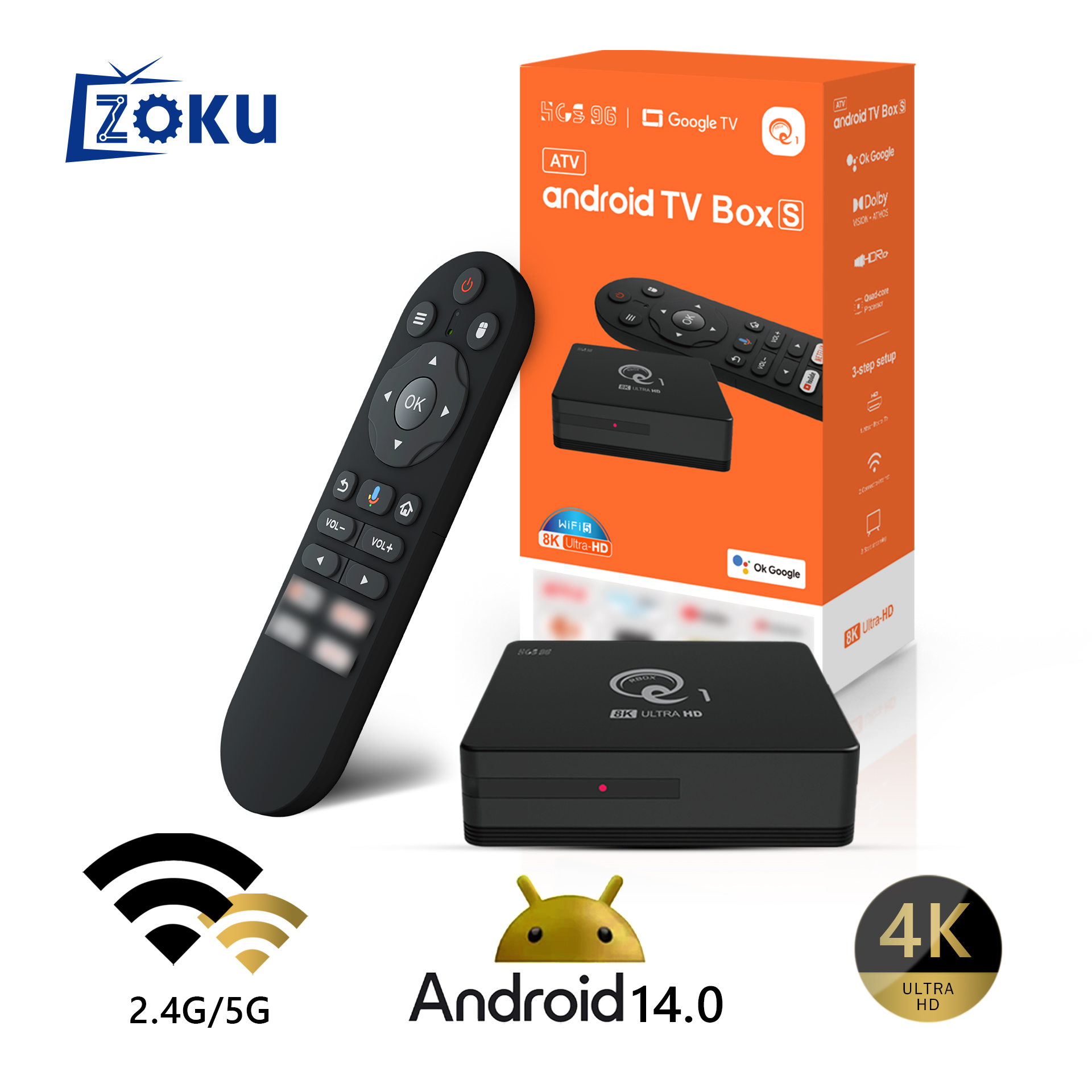 2024 Best HCS96-Q1 OTT Android 14.0 Allwinner H313 2GB 16GB