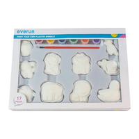 Kit de peinture artistique et artisanale pour enfants Statues en plâtre non peintes Peignez votre propre céramique DIY Prêt à peindre Figurines en plâtre