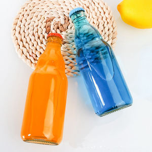 Botella de Vidrio Transparente <span class=keywords><strong>Azul</strong></span>/Ámbar Personalizada de 250ml/330ml/500ml/1L con Superficie Esmerilada y Tapa Corona para Licor, Bebidas Espirituosas, Kombucha, <span class=keywords><strong>Tequila</strong></span> - Product Image 1