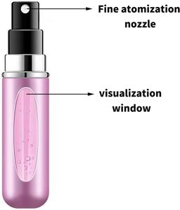 <b>Mini</b> Portable 5ml 10ml Aluminum Perfume Atomizer Travel Refillable Empty Colorful Style <b>Bottle</b> Screen Printing MOQ 100pcs - Product Image 2