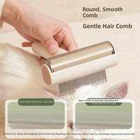 Brosse de toilettage 3-en-1 pour animaux de compagnie : démêlante, anti-poils et anti-noue, avec rouleau anti-poils rechargeable