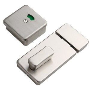 Serrure de porte de toilettes SUNPN Xunpeng en alliage de zinc finition brossée, ensemble de quatre pièces pour toilettes publiques - Product Image 5
