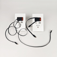 Harga Grosir Soket US Dengan Kabel Pintar Retractable USB dan Type C Panel Soket Dinding PC Dengan Port USB Berkualitas Tinggi