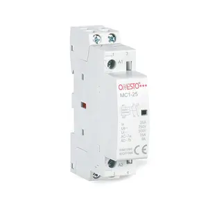 AC電気接触器1P2P DINレールモジュラー接触器250V 400V AC