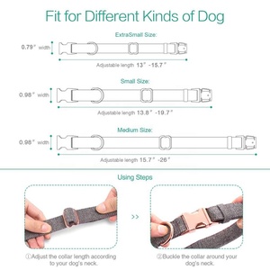 गर्म बेचने भारी शुल्क आरामदायक ट्वीड ऊन कपड़े क्लासिक सन कस्टम लोगो कपास कुत्ते पट्टा कॉलर के साथ गुलाब सोने बकसुआ - Product Image 6
