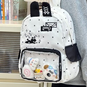 Japanese style ins print cute durable water-repellent fresh transparent multi-compartment <b>backpack</b> - Product Image 4