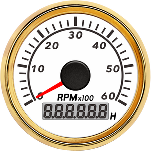 Tacómetro ECPS de 52 mm con Ocho Luces Traseras, IP67, para Motor Diésel, <span class=keywords><strong>Señal</strong></span> de Pulso de 6000 RPM, con Horómetro - Product Image 3