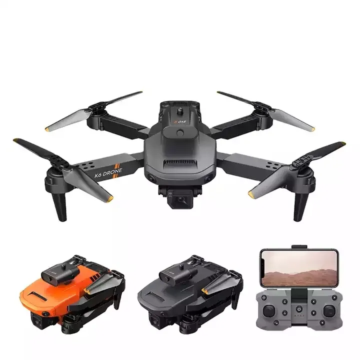 Mini Dron teledirigido K6, 4K, cámara HD, Wifi, FPV, cuatro lados, infrarrojos, prevención de obstáculos, Quadcopter plegable, helicóptero, juguete para niños, regalo