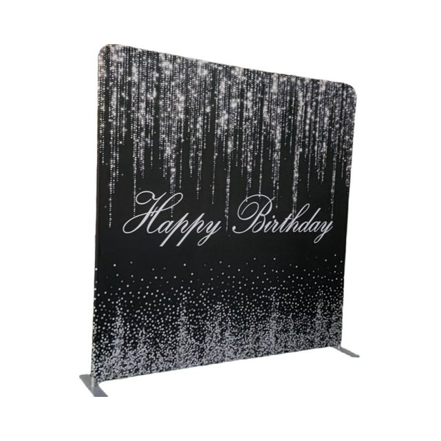 8x8 Double Sided Custom Printed Tension Fabric Photo Booth Backdrop Background for Photography