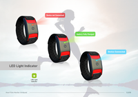 Evde Kullanım İçin Ant+ Kablosuz Kalp Atış Hızı Monitörü Kol Bandı Taşınabilir Hafif Su Geçirmez IP67 Bisiklet İçin Fitness Takip Cihazı
