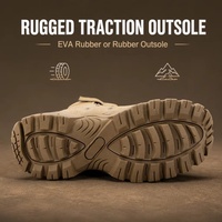Bottes tactiques légères en daim et cuir PU marron pour la randonnée et l'entraînement en extérieur, personnalisables OEM ISO CE