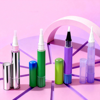 Stylos vides pour huile à cuticules de 1,5 g en gros, transparents, 1,5 ml, avec poussoir et brosse