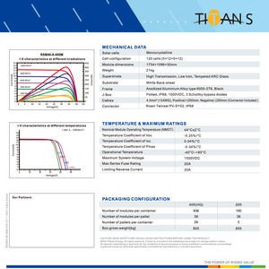 Livello 1 marca 25 anni di garanzia moduli fotovoltaici aumentato pannello solare 390w-410w 120 celle PERC mono pannello fotovoltaico (RSM40-8-390M-410M) - Product Image 4