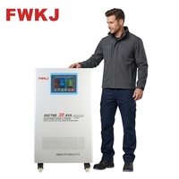 Régulateur de tension triphasé 30 KVA entièrement automatique avec contrôle par servomoteur à enroulement en cuivre SVC 50 Hz et écran LCD