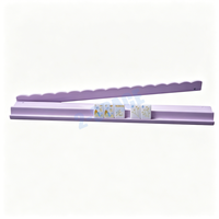Support magnétique en bois brillant pour tuiles de mahjong américaines, motif festonné personnalisé, couleur lavande