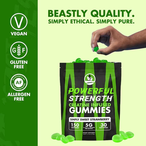 Oem טבעוני סוכר חזק ללא עוצמה <span class=keywords><strong>creatine</strong></span> gummies תזונה סיבים צמחיים תוספי מזון עבור עלייה במשקל תמיכה שריר - Product Image 5