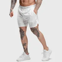 Новинка 2020, мужская спортивная одежда на шнурке, быстросохнущие модные летние мужские нейлоновые шорты с эластичным поясом и принтом