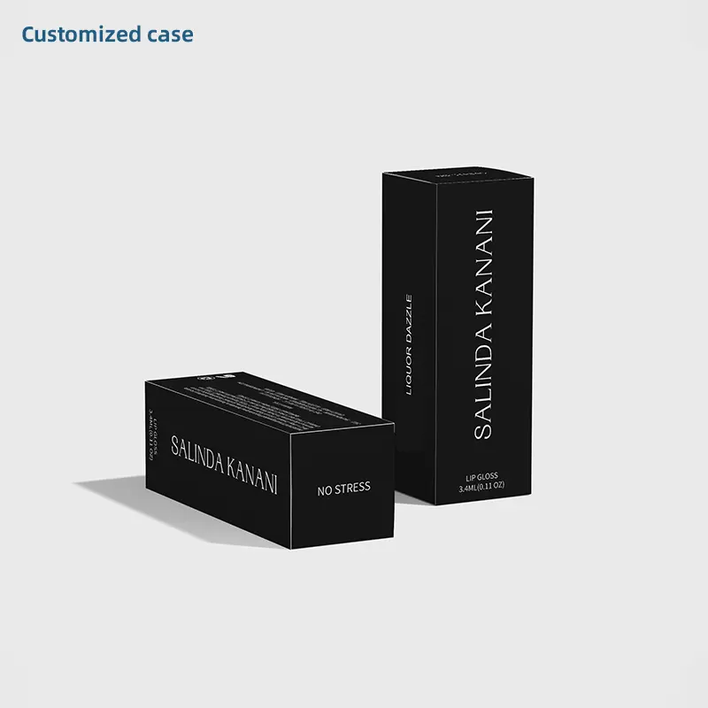 Boîtes en papier d'emballage cadeau carré de brillant à lèvres cosmétiques de soin de la peau avec impression personnalisée éco-friendly pli rectangle parfum