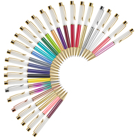 Stylo à bille en métal à bille rotative, tube vide personnalisé, paillettes colorées, liquide flottant créatif en feuille d'or, DIY, best-seller, 1,0 mm