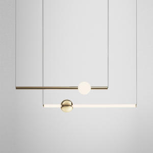 モダンミニマリストデザイナー長ベッドサイドペンダントライトシンプルクリエイティブ水平垂直コンビネーションミドル用シャンデリア - Product Image 4