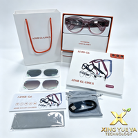 Lunettes Intelligentes AIMB-G6 avec Caméra 8MP, Vidéo HD 1080P, Transmission en Temps Réel et Assistant ChatGPT, Appel Bluetooth, Lunettes de Soleil Meta
