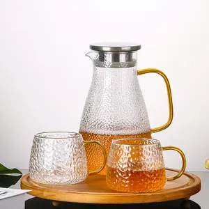 Alto vetro borosilicato acqua fredda martello grande capacità trasparente acqua fredda bollitore teiera set