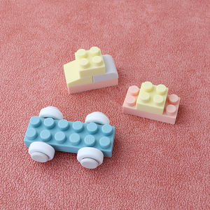 Paisen nuovo colorato Silicone costruzione giocattolo Set per bambini Patio pezzi vibranti costruzione interattiva divertente per bambini Stacking auto CE - Product Image 3