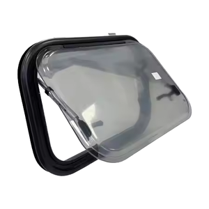 MOBORV Fenêtre de <span class=keywords><strong>camping</strong></span>-<span class=keywords><strong>car</strong></span> acrylique double couche taille personnalisée avec filet anti-insectes et store pour application de caravane de voiture coin rond - Product Image 1